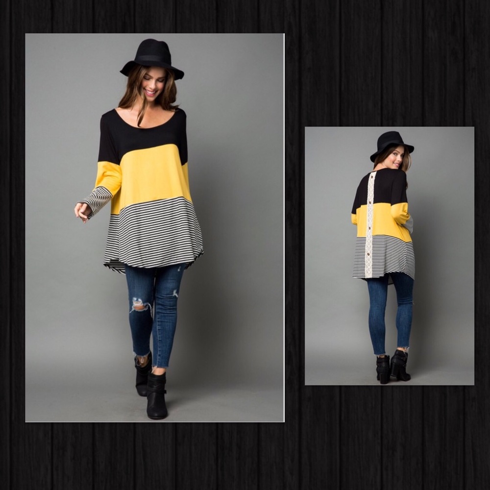 Plus size Tri Color Tunic